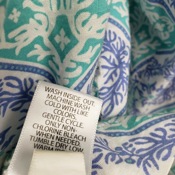 Croft & Barrow Shirt Womens Size L Large Blue and Purple 3/4 Sleeve Tunic Top - Picture 7 of 7